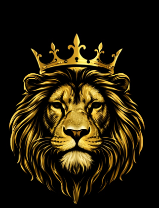 Justice Navigation black and gold lion logo
